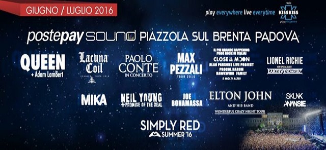 UNA GRANDE ESTATE IN MUSICA AL POSTEPAY SOUND FESTIVAL DI PIAZZOLA SUL BRENTA: MIKA, NEIL YOUNG E ELTON JOHN I NOMI DI RILIEVO