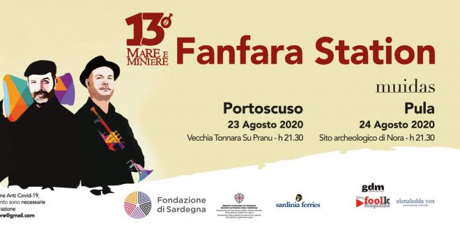 Il trio Fanfara Station protagonista di un doppio appuntamento per Mare e Miniere il 23.08 a Portoscuso e il 24.08 a Pula