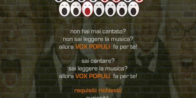 Vox Populi Open Ensemble e Massimo Giuntoli 11 e 12 novembre a Milano