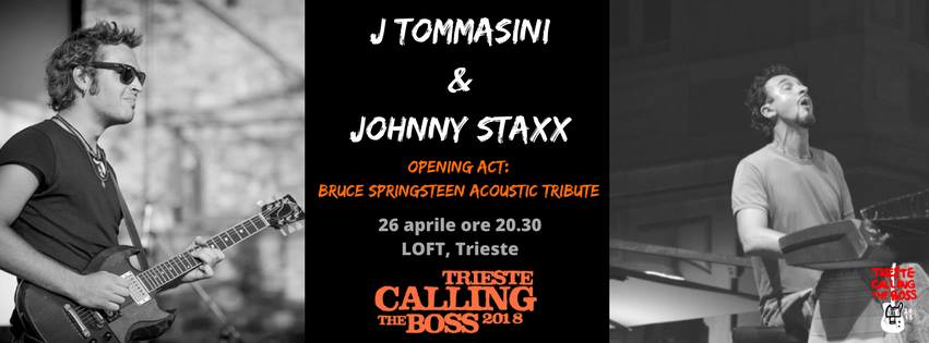Domani (giovedì) al Loft di Trieste J Tommasini&Johnny Staxx, Anthony Basso, Riccardo Gileno, Rick Perovich, Cortellino