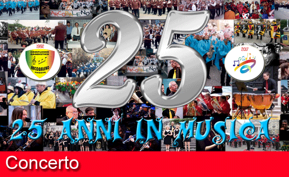 Il Complesso Bandistico Arcobaleno di Trieste festeggia i 25 anni di attività con un concerto il 12 nov.-17.30 al Teatro Stabile Sloveno di Trieste
