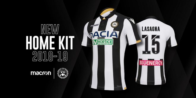 BIANCO, NERO E ORO NELLA NUOVA MAGLIA HOME REALIZZATA DA MACRON PER L’UDINESE CALCIO