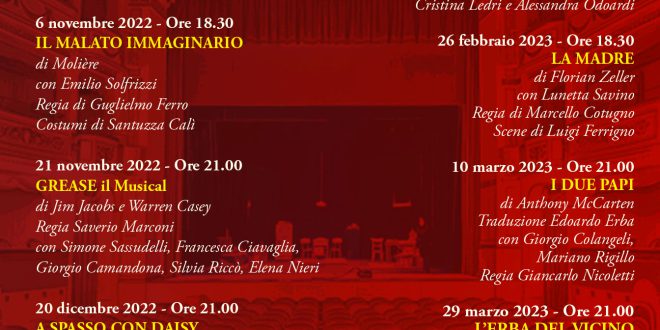 Stagione Teatrale 2022/23 del Teatro Savoia Campobasso 