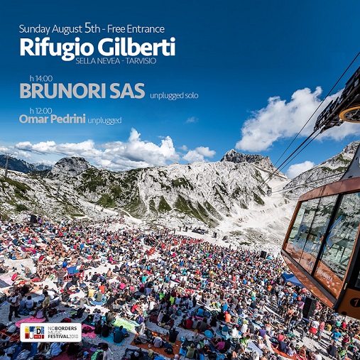BRUNORI SAS in alta quota per il No Borders Music Festival: domenica 5 agosto concerto speciale al Rifugio Gilberti (1.850 mt s.l.m.)