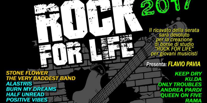 NOVARA: “ROCK FOR LIFE”, LA GRANDE MUSICA CHE FA RIMA CON SOLIDARIETA