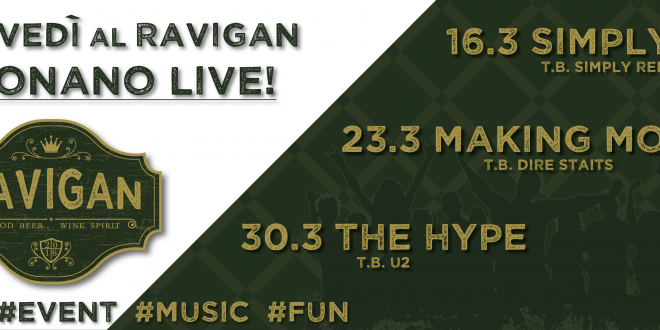 Il giovedì al Ravigan è serata live Giovedì,16 marzo -21:30, a Cardito