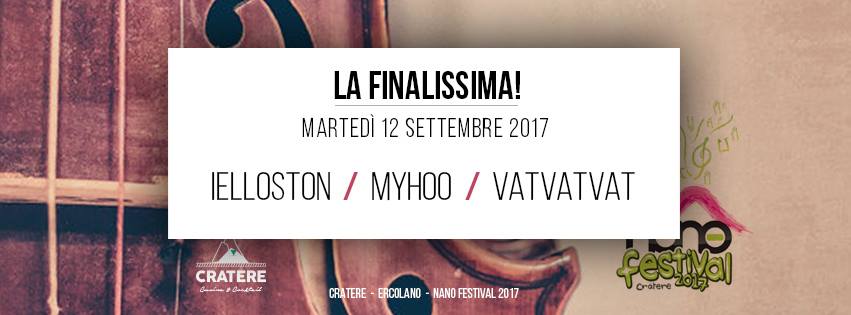 MARTEDI 12 SETTEMBRE 2017 La finalissima della X edizione del NANO FESTIVAL