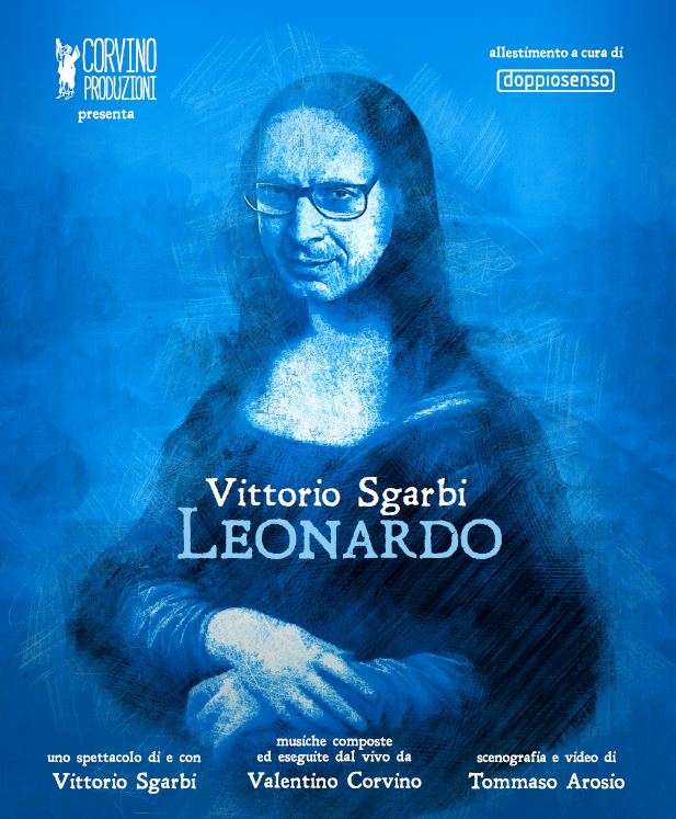 Vittorio Sgarbi ed il suo Leonardo a Latisana il 7 settembre