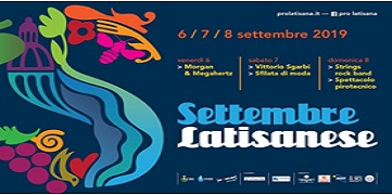 SETTEMBRE LATISANESE 2019: TRE GIORNI DI APPUNTAMENTI NEL CENTRO STORICO DI LATISANA