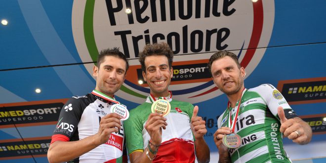 Aru Tricolore con la maglia di Scarponi