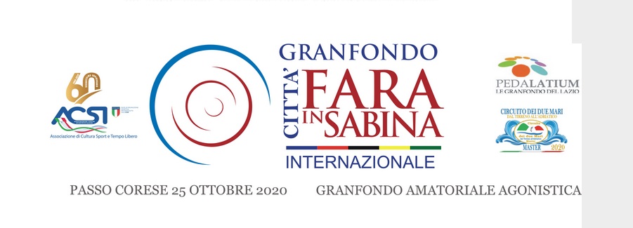 CYCLING VIRTUAL RACE – GRANFONDO INTERNAZIONALE CITTA’ DI FARA IN SABINA 25 OTTOBRE 2020
