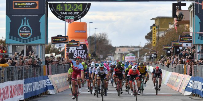 Marcel Kittel ha vinto la Tappa 2 della Tirreno-Adriatico, Patrick Bevin è la nuova Maglia Azzurra