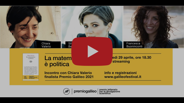 Domani al Premio Galileo Chiara Valerio: “la matematica educa alla democrazia” (giovedì 29 aprile, ore 18.30)